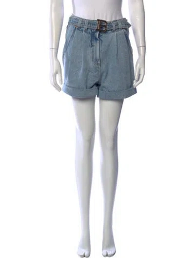 Pre-owned Balmain Mini Shorts In Blue
