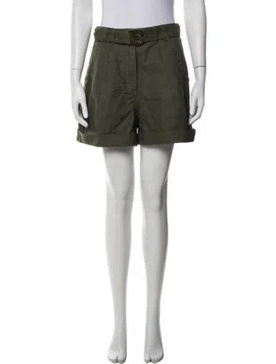 Pre-owned Balmain Mini Shorts In Green