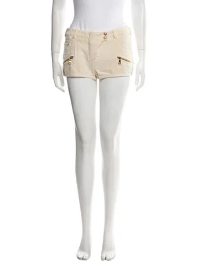 Pre-owned Balmain Mini Shorts In Neutral