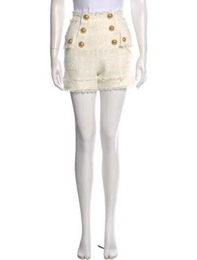 Pre-owned Balmain Mini Shorts In Neutral