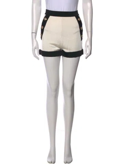 Pre-owned Balmain Mini Shorts In Neutral