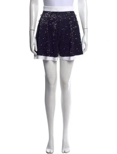 Pre-owned Balmain Mini Shorts W/ Tags In Blue/white