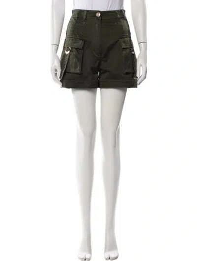Pre-owned Balmain Mini Shorts W/ Tags In Green
