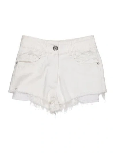 Pre-owned Balmain Mini Shorts W/ Tags In White