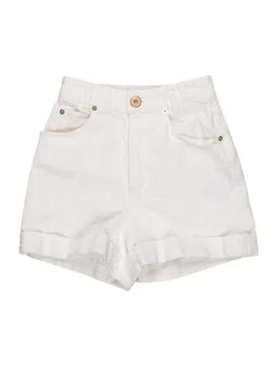Pre-owned Balmain Mini Shorts In White