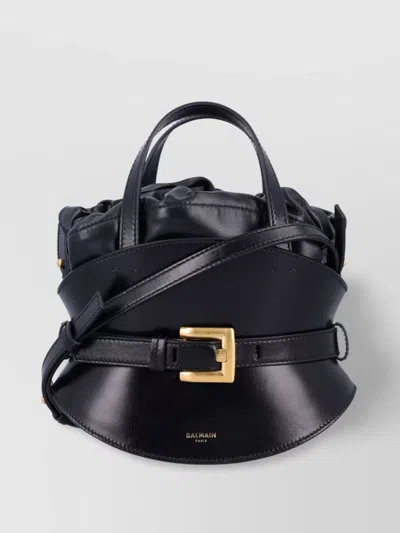 BALMAIN MINI SHUFFLE COMPACT SHOULDER BAG