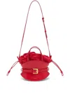 Balmain Mini Shuffle Leather Tote Bag In Red