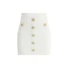 Balmain Knit Mini Skirt With Embossed Buttons Women