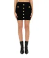 Balmain Buttoned High-waist Ribbed Skirts