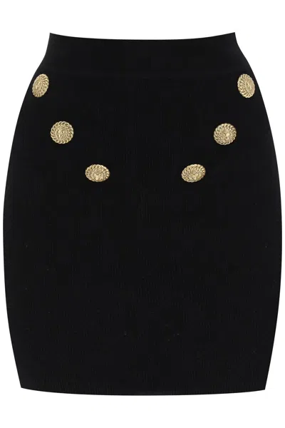Balmain Mini Skirt In Black