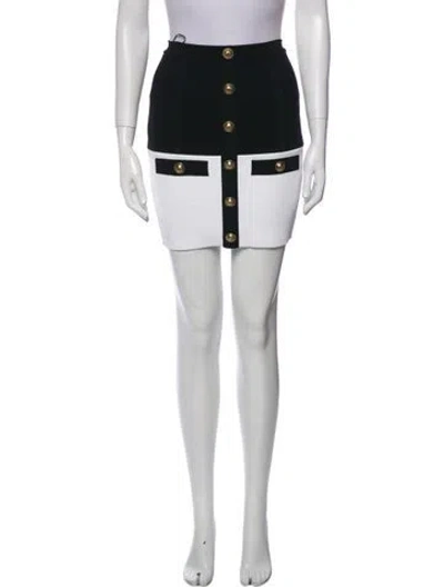 Pre-owned Balmain Mini Skirt In Black