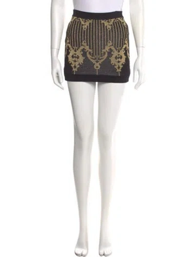 Pre-owned Balmain Mini Skirt In Black