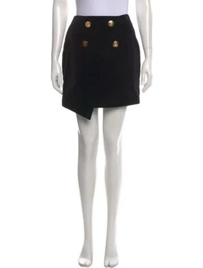 Pre-owned Balmain Mini Skirt In Black
