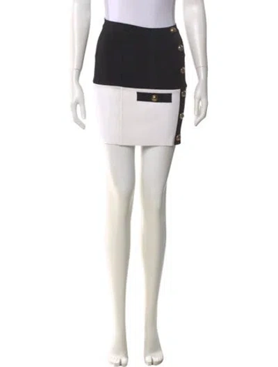 Pre-owned Balmain Mini Skirt In Black