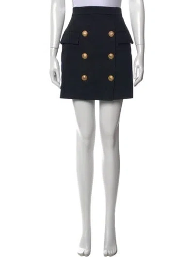 Pre-owned Balmain Mini Skirt In Black