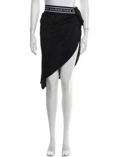 Pre-owned Balmain Mini Skirt In Black