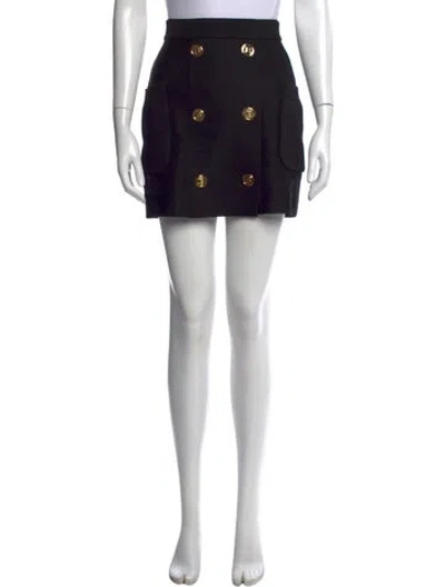 Pre-owned Balmain Mini Skirt In Black