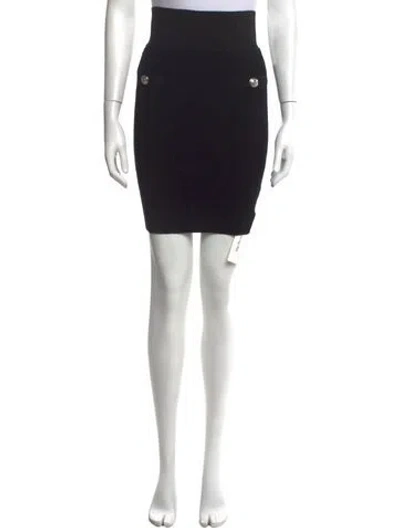 Pre-owned Balmain Mini Skirt In Black