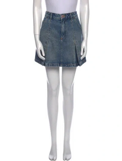 Pre-owned Balmain Mini Skirt In Blue