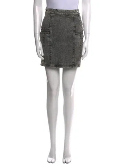 Pre-owned Balmain Mini Skirt In Gray