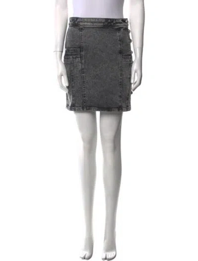 Pre-owned Balmain Mini Skirt In Gray