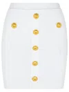 Balmain Knit Mini Skirt With Embossed Buttons Women