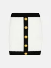 Balmain Mini Skirt In White Viscose Blend