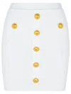 Balmain Knit Mini Skirt With Embossed Buttons Women