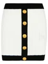 Balmain Mini Skirt In White Viscose Blend Women