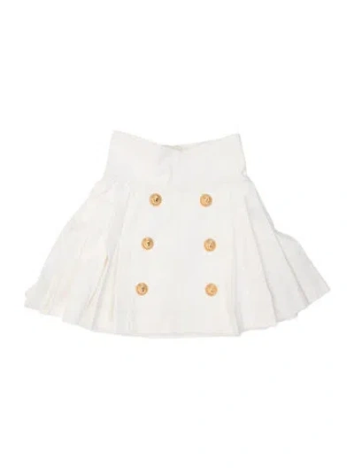 Pre-owned Balmain Mini Skirt In Neutral