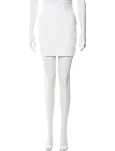 Pre-owned Balmain Mini Skirt In Neutral