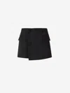 Balmain Black Buttoned 4 Pockets Gdp Skort In Black