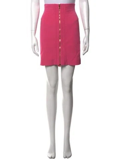 Pre-owned Balmain Mini Skirt In Pink
