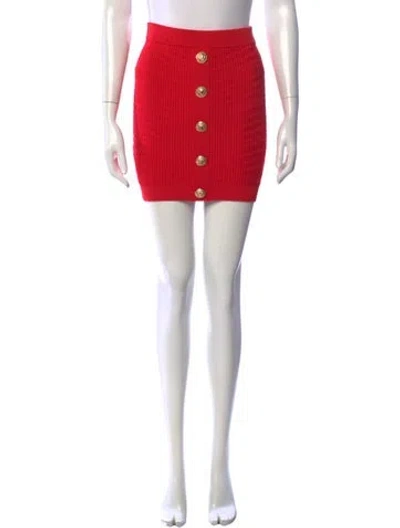 Pre-owned Balmain Mini Skirt In Pink