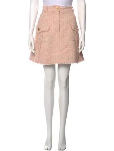 Pre-owned Balmain Mini Skirt W/ Tags In Pink
