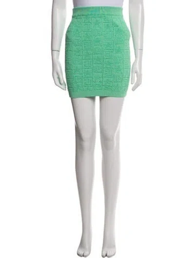 Pre-owned Balmain Mini Skirt In White