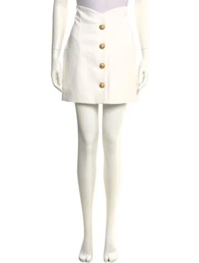 Pre-owned Balmain Mini Skirt In White
