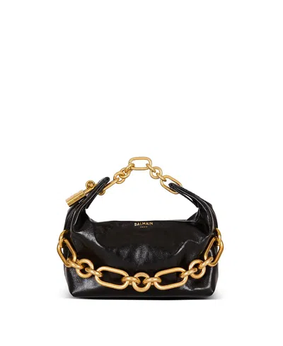 BALMAIN MINI SYNC BAG IN CALFSKIN LEATHER