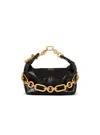 Balmain Sync Mini Chain-embellished Leather Tote In Black