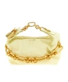 Balmain Sync Mini Chain Handbag Padlock Detail In Purple