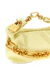 Balmain Sync Mini Chain Handbag Padlock Detail In Yellow