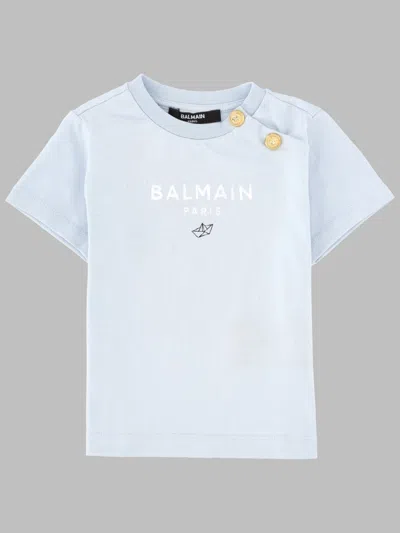 Balmain Mini Unisex Cotton T-shirt For Babies In Multicolour