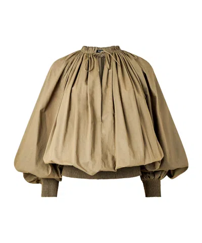 Balmain Minimalist Long-sleeve Shirt In Nude