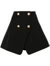 Balmain Wool Grain De Poudre Mini Skirt