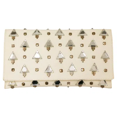 Pre-owned Balmain Mirrors Beige Clutch In Brown