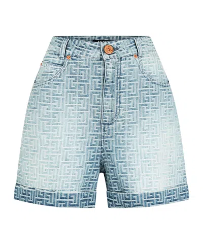 Balmain Mngrm Shrts Ld42 In Blue