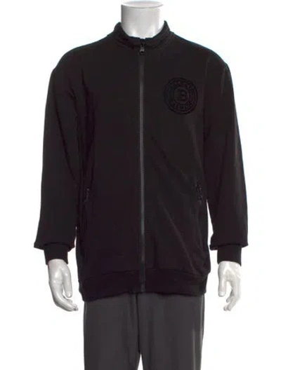 Pre-owned Balmain Mock Neck Long Sleeve Sweatshirt In Black