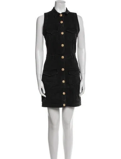 Pre-owned Balmain Mock Neck Mini Dress In Multi