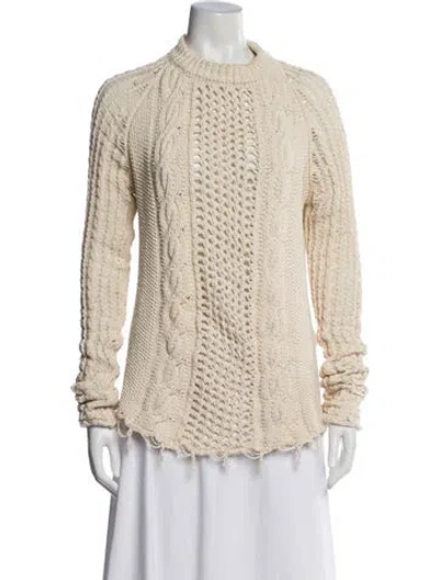 Pre-owned Balmain Mock Neck Sweater In Neutral