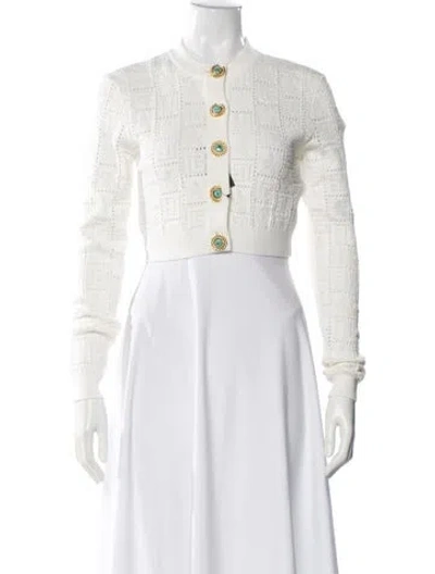 Pre-owned Balmain Mock Neck Sweater W/ Tags In White